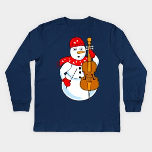 Cello Snowman Kids Long Sleeve T-Shirt